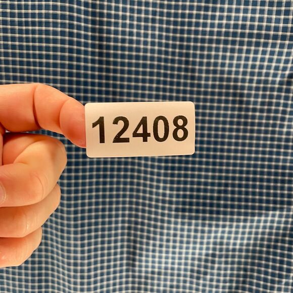 Cole Hann Shirt Mens Large Blue Check Long Sleeve Button Up Grand Series Adult - Picture 11 of 11